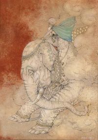 Pieck Anton Night The Story Of Hassan Al Bassri The Appearance Of Sheikh Abd Al Kadoes Riding A White Elephant canvas print