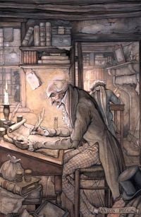 Pieck Anton Scrooge At His Office canvas print