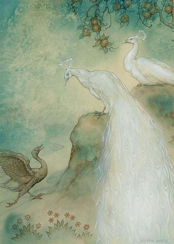 Pieck Anton The Story Of The Goose And The Couple Of Peacocks canvas print