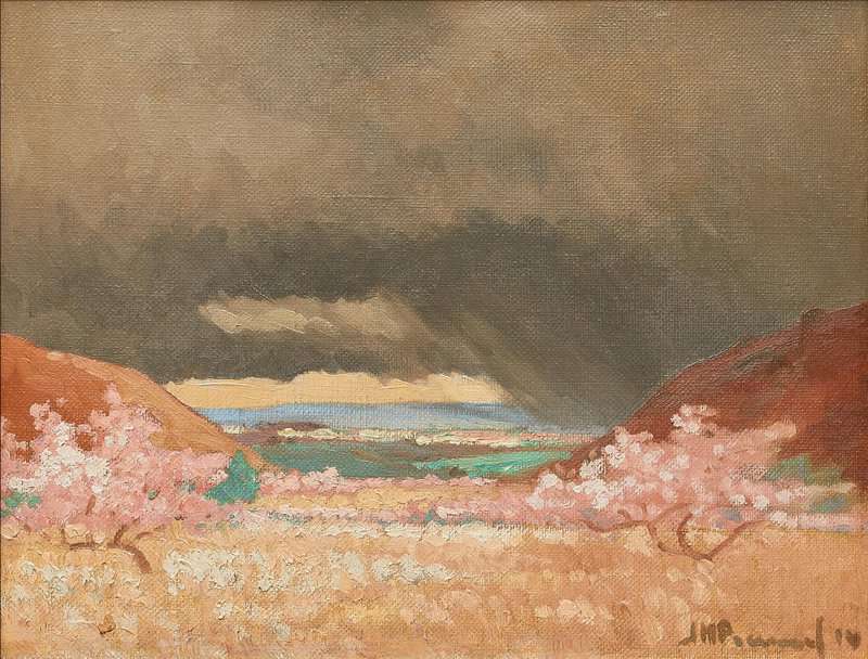 Pierneef Jacob Hendrik Advancing Storm Over Pretoria 1914 canvas print