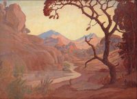 Pierneef Jacob Hendrik Landscape With River 1921