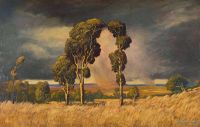 Pierneef Jacob Hendrik Summer Rain In The Bushveld 1918 canvas print