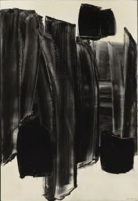 Pierre Soulages Peinture 130 X 89 Cm 1961 canvas print