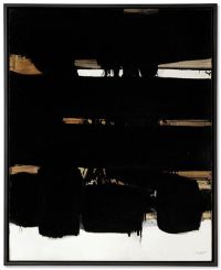 Pierre Soulages Gemälde 162 x 130 cm 16. Oktober 1966 Leinwanddruck
