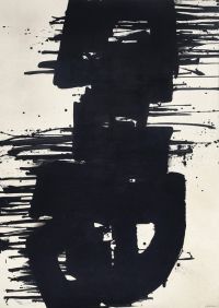 Pierre Soulages Gemälde 202 x 143 cm 21. September 1967 Leinwanddruck