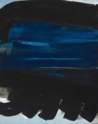 Pierre Soulages Gemälde 92 x 73 cm 17 F Vrier 1969 Leinwanddruck