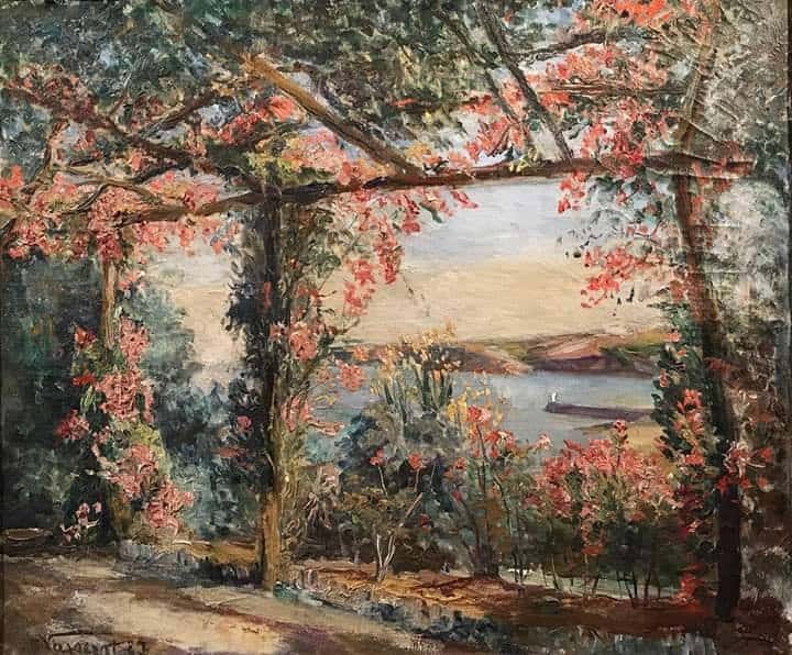 Tableaux sur toile, reproduction de Pierre Vasserot The Terrace 1930