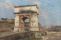 Pietro Sassi The Arch Of Titus Rome 1889
