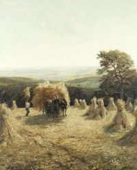 Pippel Otto Harvest Scene In An Extensive Landscape canvas print
