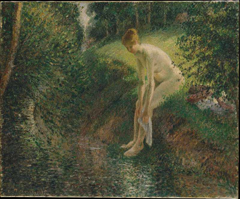 Pissarro Bather In The Woods canvas print