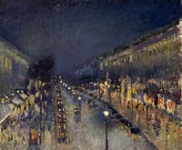 Efecto nocturno Pissarro Boulevard Montmartre