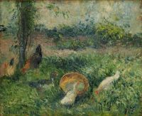 Pissarro Camille Basse Cour Avec Poules et Canards 1877