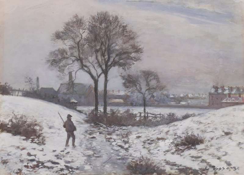 Pissarro Camille Chasseur En Hiver Paysage A Norwood 1870 canvas print