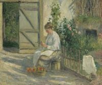 Pissarro Camille Julie Pissarro Epluchant Des Legumes 1878 canvas print