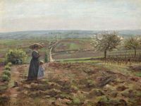 Pissarro Camille La Route De Rouen Les Hauteurs De L Hautil Pontoise 1872 canvas print
