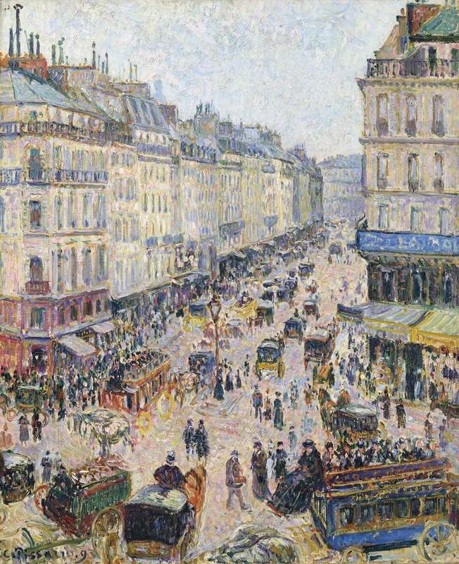 Pissarro Camille La Rue Saint Lazare Temps Lumineux 1893 canvas print