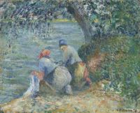 Pissarro Camille Laveuses Au Bord De L Eau Pontoise 1878 canvas print