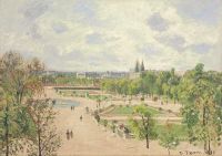 Pissarro Camille Le Jardin Des Tuileries Matinée De Printemps Temps Gris 1899