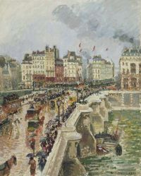 Pissarro Camille Le Pont Neuf Apres Midi De Pluie 1re Serie 1901