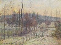 Pissarro Camille Neige Soleil Couchant Eragny 1894 canvas print