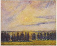 Pissarro Sunset At Eragny canvas print