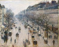 Pissarro Der Boulevard Montmartre an einem Wintermorgen