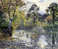 Pissarro The Pond At Montfoucault canvas print