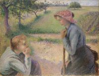 Pissarro Two Young Peasant Women canvas print