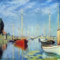 Plezierboten in Argenteuil door Monet