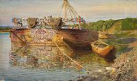 Polenov Vasily Dmitrievich Barge 1897 canvas print