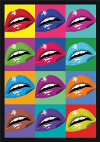 Pop-Art-Lippen-Leinwanddruck