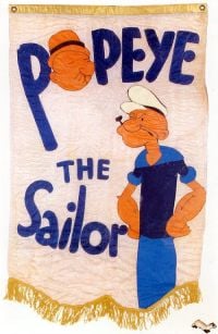 Popeye Banner 36x26inch 1933 Movie Poster
