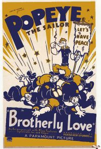 뽀빠이 브라더리 러브 1936 영화 포스터 캔버스 프린트