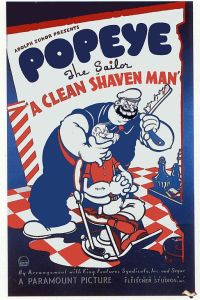 Popeye Clean Shaven Man 1936 Movie Poster stampa su tela