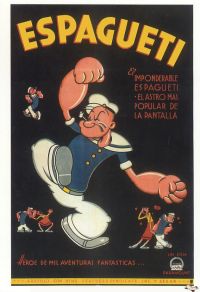 Affiche de film Popeye Espagueti 1940 Argentine