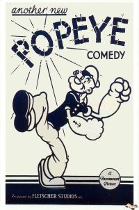 Popeye Generic 1939 Movie Poster stampa su tela
