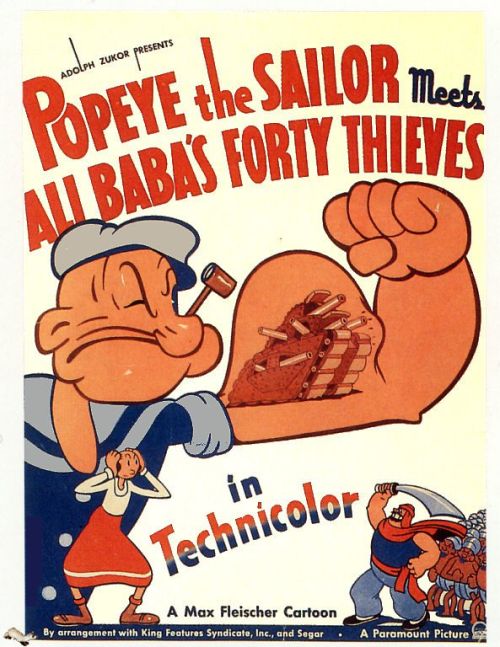 Popeye Meets Ali Baba 1937va Movie Poster canvas print