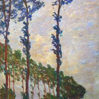 Populierenreeks Wind door Monet