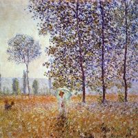 Poplars In The Sunlight By Monet