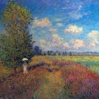 حقل الخشخاش في الصيف من Monet