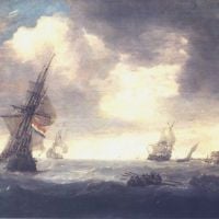 Porcelis Jan Ships At Sea On A Rough Day