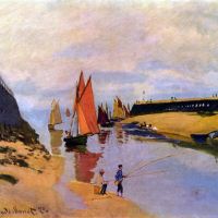 Port Of Trouville By Monet