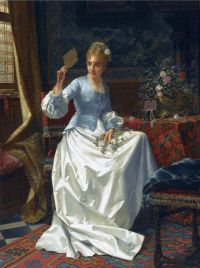 Portielje Edward A Beauty In An Interior 1882 مطبوعة على القماش