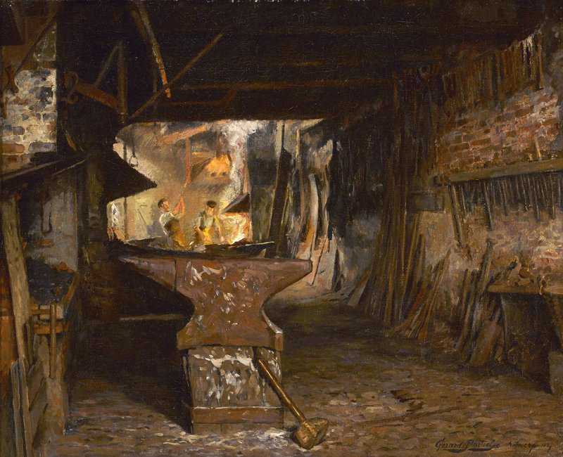 Portielje Edward In The Blacksmith S Shop 188x canvas print