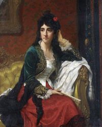 Portielje Edward Porträt einer Dame 1880 1