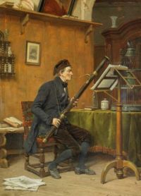 Portielje Edward The Bassoon Player 1886 canvas print