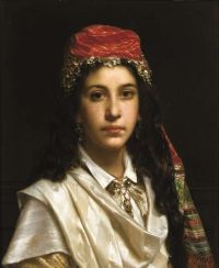 Portielje Edward Young Lady Wearing A Middle Eastern Costume canvas print