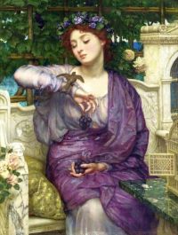Poynter Edward John Lesbia And Her Sparrow 1907 canvas print