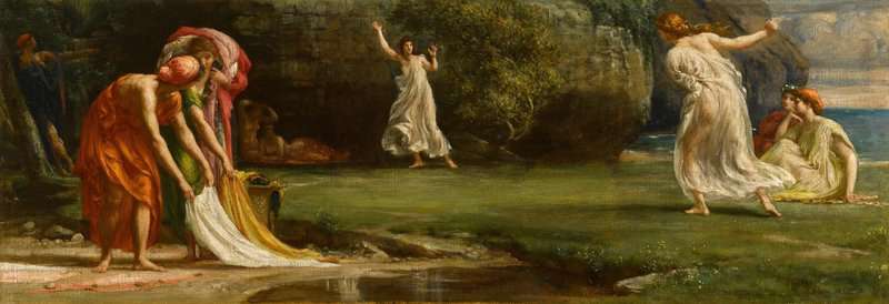 Poynter Edward John Nausicaa And Her Maidens Playing At Ball 1873 canvas print
