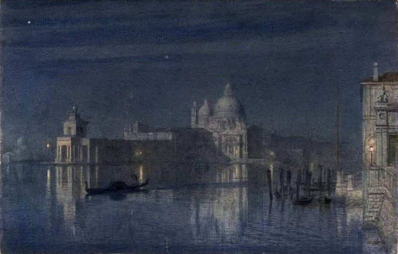 Poynter Edward John Santa Maria Della Salute Venice. Moonlight 1868 canvas print